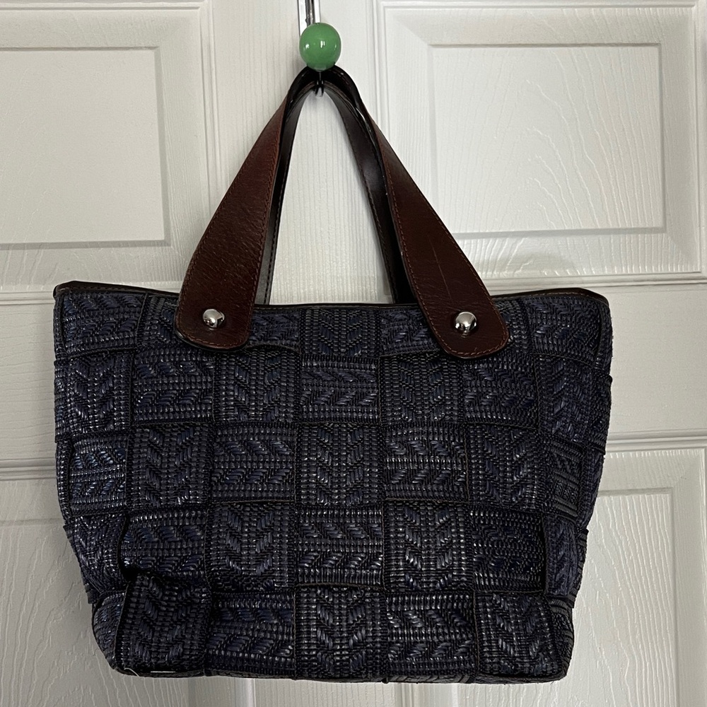 Alma Tonutti Elegant Black and Brown Women's Tote Bag